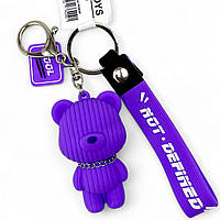 Брелок Милий ведмедик фіолетовий