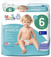 Підгузники Mamia Premium windeln Австрія 6 (14+кг) 32шт