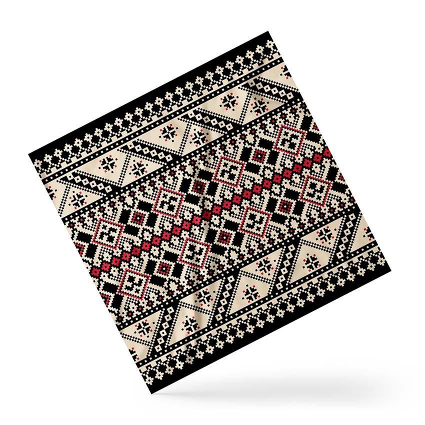 Хустка на голову і шию «Український орнамент. Великий візерунок. Ukrainian ornament. Large pattern»