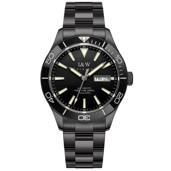 Чоловічий механічний наручний годинник Carnival Shark 10 Bar (Чорний), фото 1