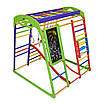 Спортивний дерев'яний комплекс "Юнга Plus 7" різнокольоровий з мольбертом ТМ "SportBaby" (130х124х132 см), фото 3