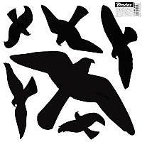 Наклейки для відлякування птахів, ВЕЛИКІ 6 шт., 10 аркушів, CTRL-BR002