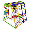 Спортивний дерев'яний комплекс "Юнга Plus 7" різнокольоровий з мольбертом ТМ "SportBaby" (130х124х132 см), фото 4