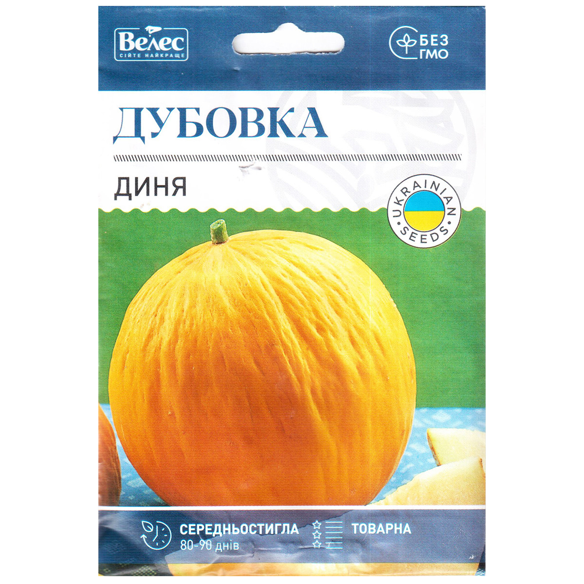Насіння дині середньоранньої "Дубовка" (8 г) від ТМ "Велес", Україна