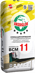 Клей для газобетона Anserglob BCM-11, 25 кг