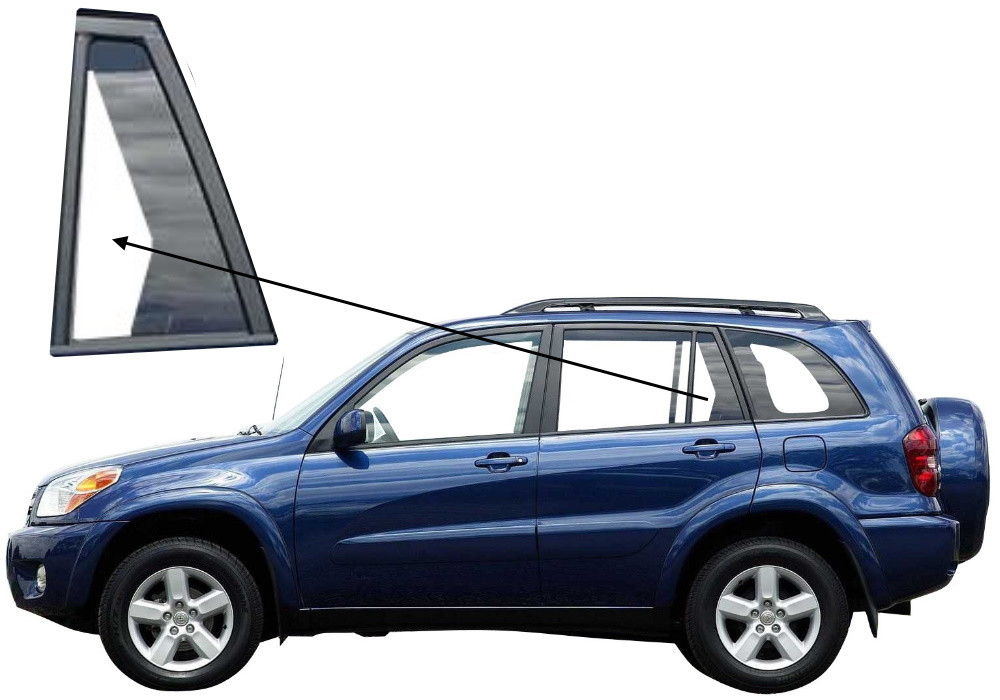 Кватирка задніх дверей ліва Toyota RAV-4 2000-2006, фото 1
