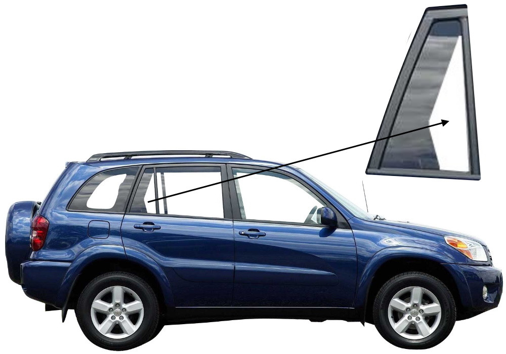 Кватирка задніх дверей права Toyota RAV-4 2000-2006, фото 1