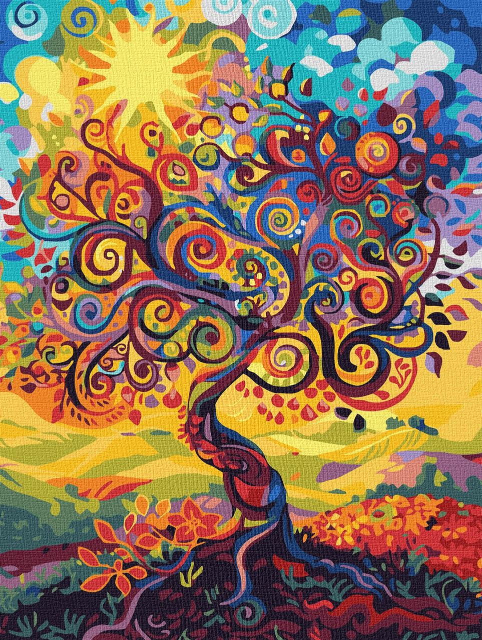 Картина за номерами Пейзаж. Дерево буття 30*40 см Ідейка KHO 5140, фото 1