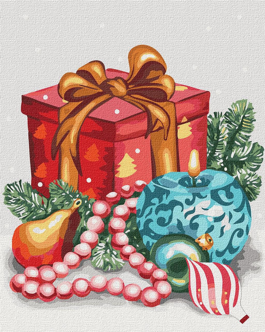 Картина за номерами Зима/новорічні. Святкова атмосфера 40*50 см Ідейка KHO 5533, фото 1