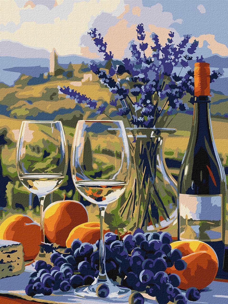 Картина за номерами Натюрморт. Насолода по-італійськи (келих вина) 30*40 см Ідейка KHO 5701, фото 1