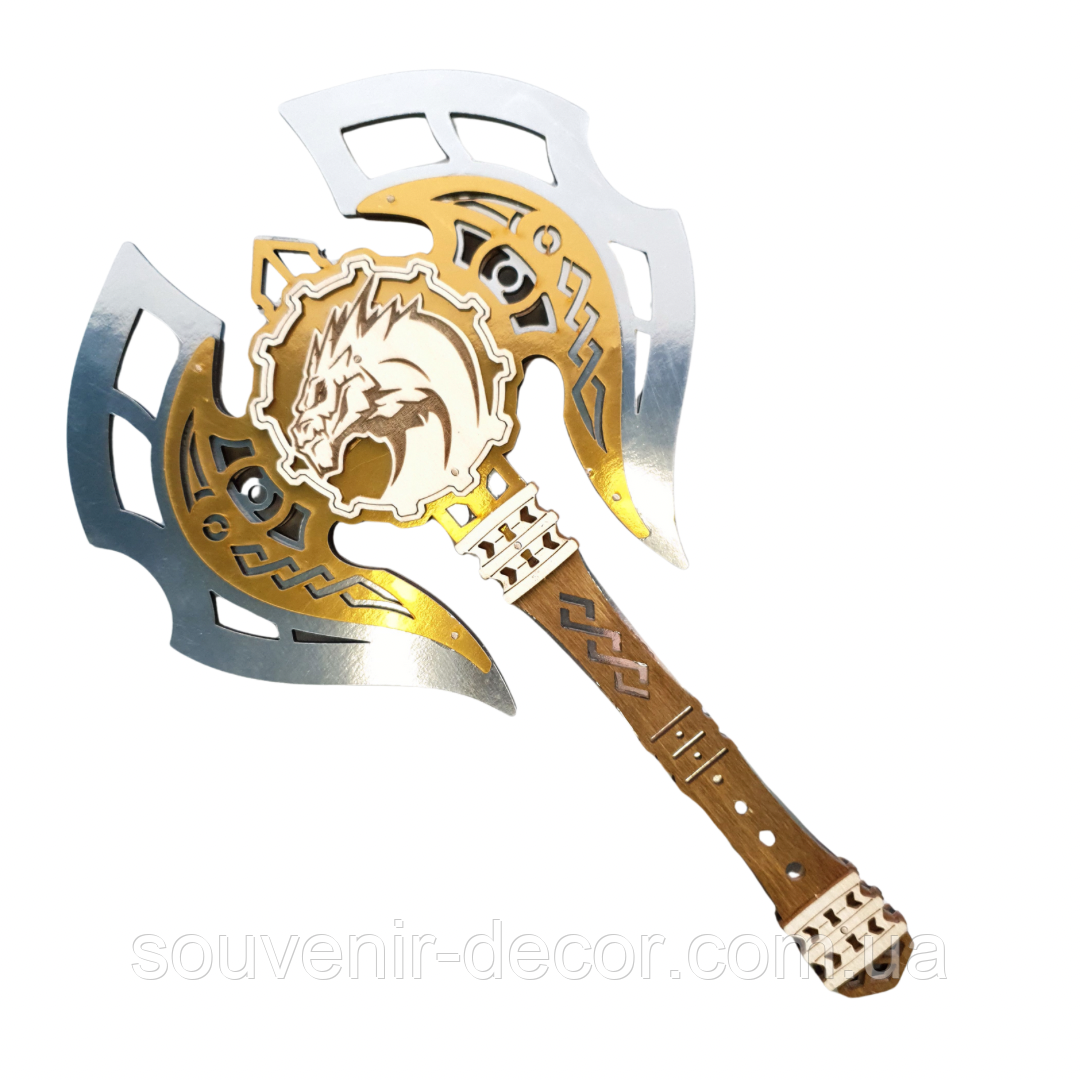 Дерев'яна дитяча сокира "ДРАКОН", іграшкова зброя, фото 1