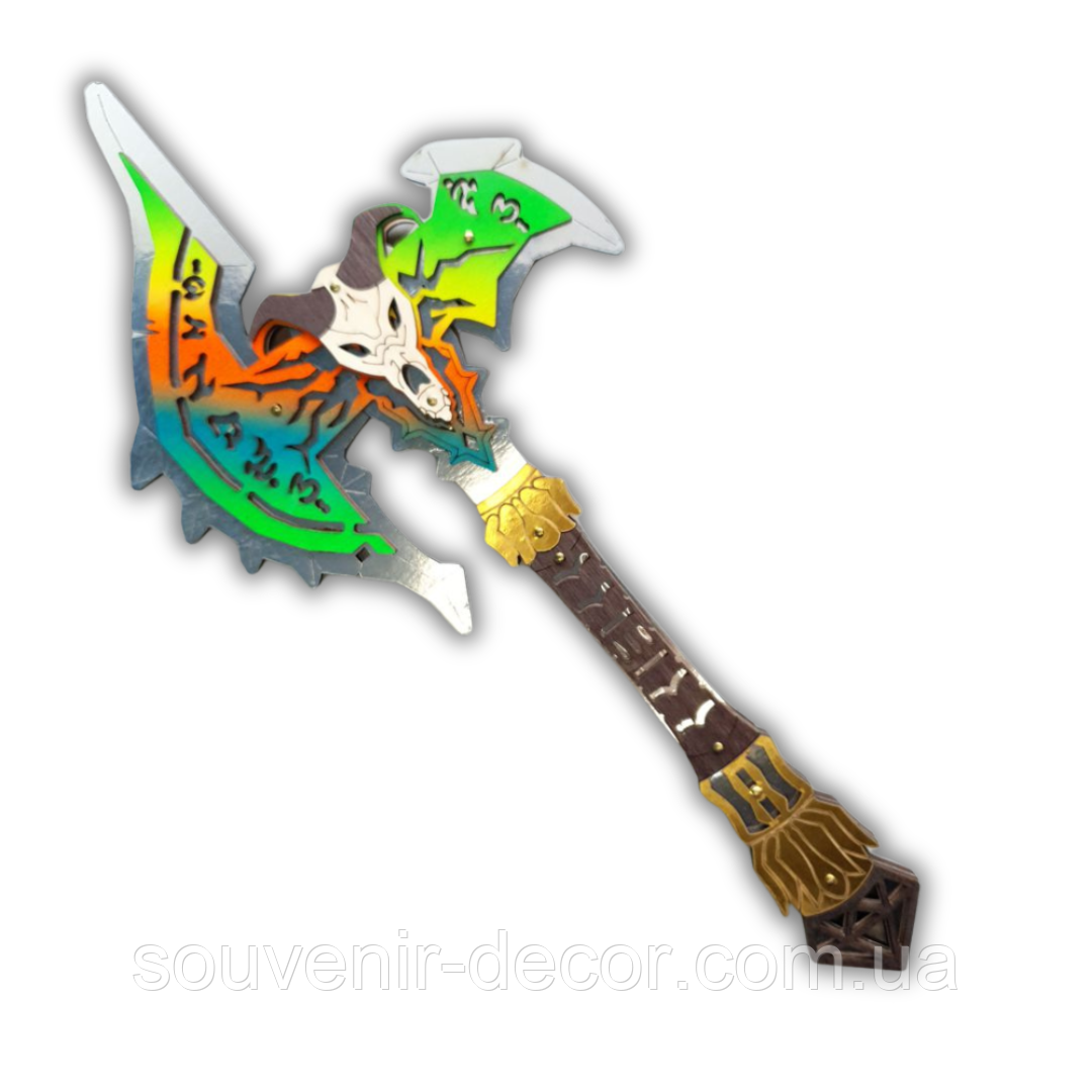 Дерев'яна дитяча сокира "SHADOW MOURNE ULTRA-CHROME", іграшкова зброя, фото 1