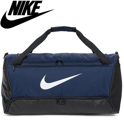 Спортивна сумка для тренувань міська дорожня сумка для речей Nike Brasilia 9.5 M Duffel 9.5 60L синя, фото 1