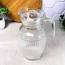 Глечик скляний із кришкою 2 л Сіде, фото 5