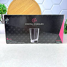 Набір високих склянок із кришталевого скла 360 мл 6 шт Cristal D`Arques Macassar, фото 2