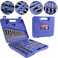 Набір головок та екстракторів для викручування зламаних болтів та гайок Mar-Pol 49 елементів (M58663)