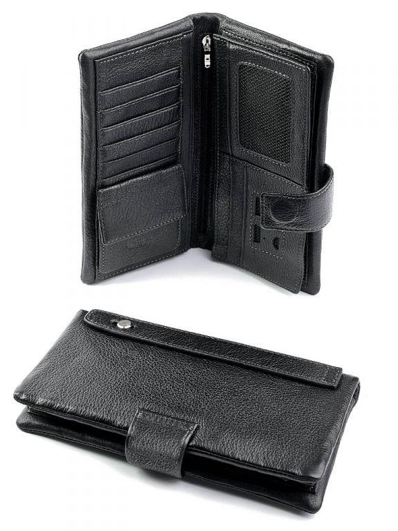 Чоловіче шкіряне портмоне 0889 Black.Купити чоловічі гаманці оптом и в розницу в Украине.