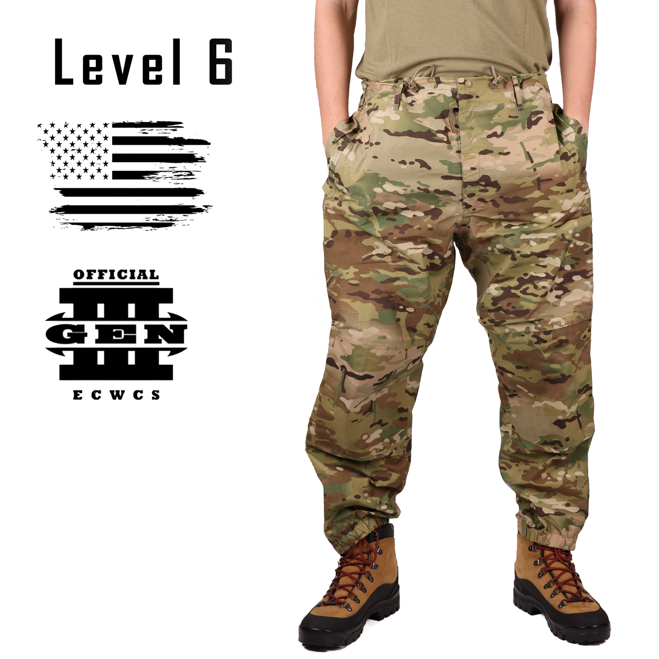 Штани ECWCS Gen III Level 6, Розмір: X-Large Long, Колір: MultiCam, Gore-Tex Paclite, фото 1