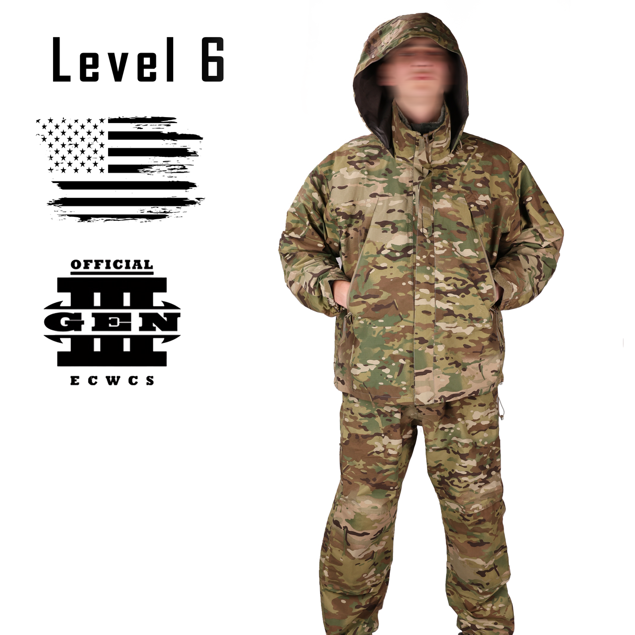 良サイズ　ECWCS GEN III level 6 マルチカム Комплект ECWCS Gen III Level 6, Размер: Medium Regular, Цвет