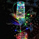 Гірлянда нитка роса 20 м на батарейках + USB мультиколірна, LED гірлянда крапля роси, фото 3