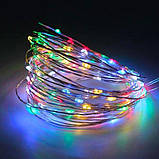 Гірлянда нитка роса 20 м на батарейках + USB мультиколірна, LED гірлянда крапля роси, фото 6