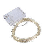 Гірлянда нитка роса 20 м на батарейках + USB холодний білий, LED гірлянда крапля роси, фото 4