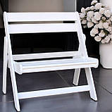 Розкладна  Лава з Натурального Дерева Вільха довжина 90 см біла, фото 2