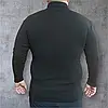 Гольф СУПЕР БАТАЛ універсальний, горловина відворот 6ХЛ 8ХЛ рібана з начосом ЧОРНИЙ, фото 4