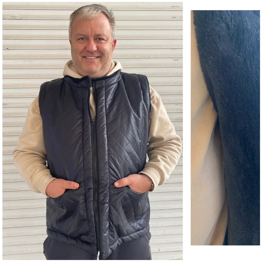 Жилетка-безрукавка чоловіча на овчині великі розміри з 48 по 60