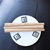 Журнальний кавовий столик Монро на трьох ніжках з дерева ясен 47см, фото 4