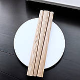 Журнальний кавовий столик Монро на трьох ніжках з дерева ясен 47см, фото 5