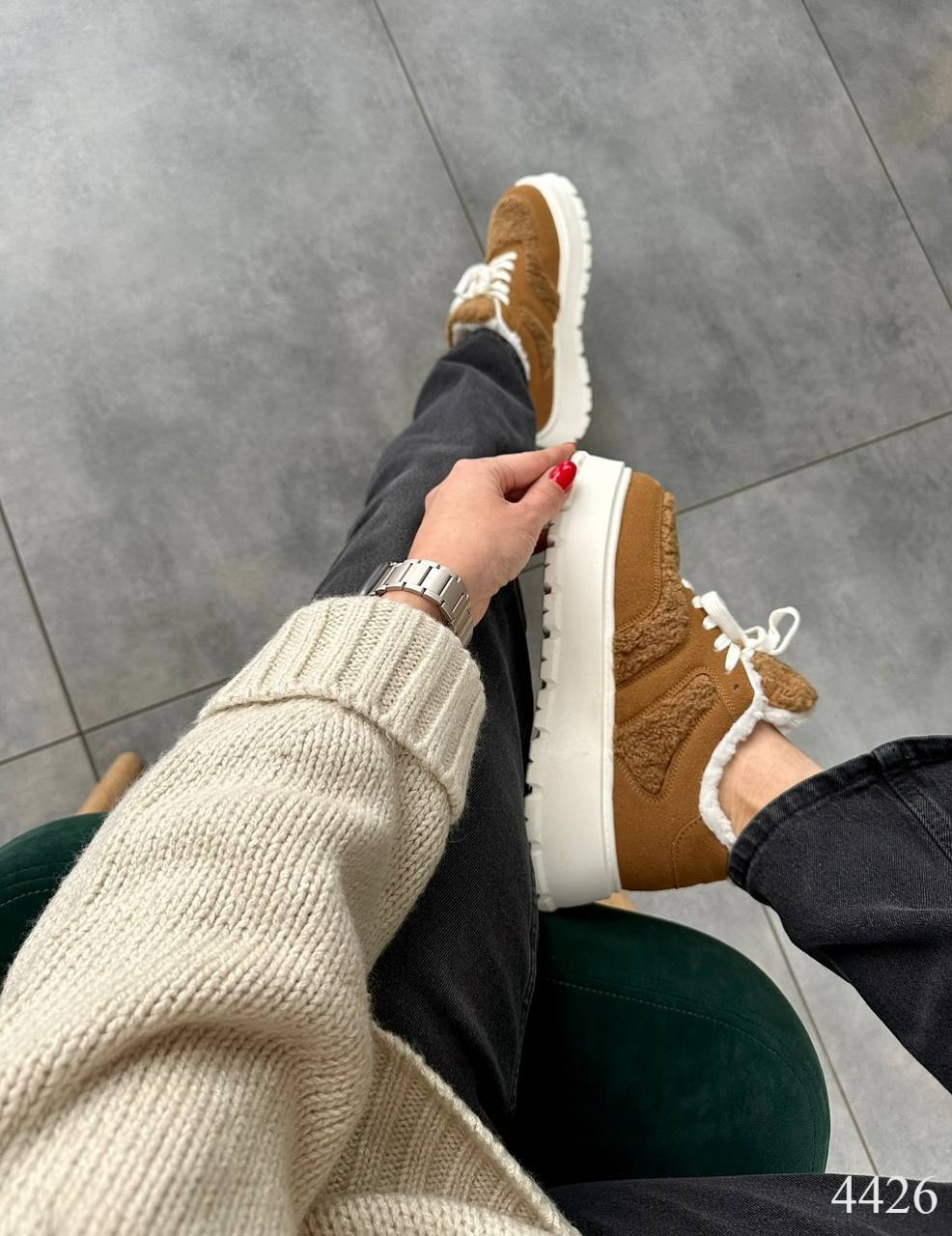 Кросівки жіночі, барашки, фото 1