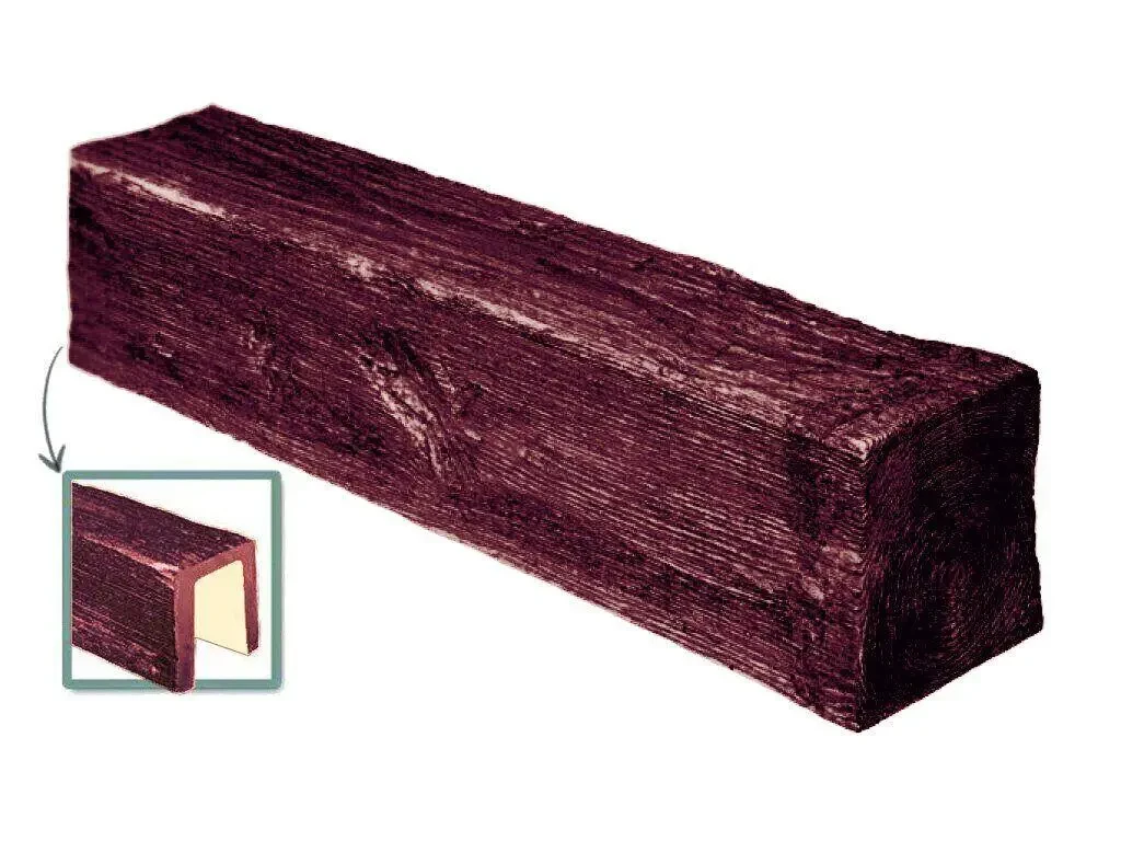 Балка декоративна з поліуретану Decowood модерн (17х19)см червона