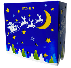 Новорічний подарунковий набір цукерок Roshen Різдвяне небо 509 грам