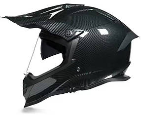 Кросовий мото шолом з окулярами, Ендуро карбон