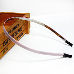 Обруч для волосся з рожевою атласною стрічкою, 6 мм