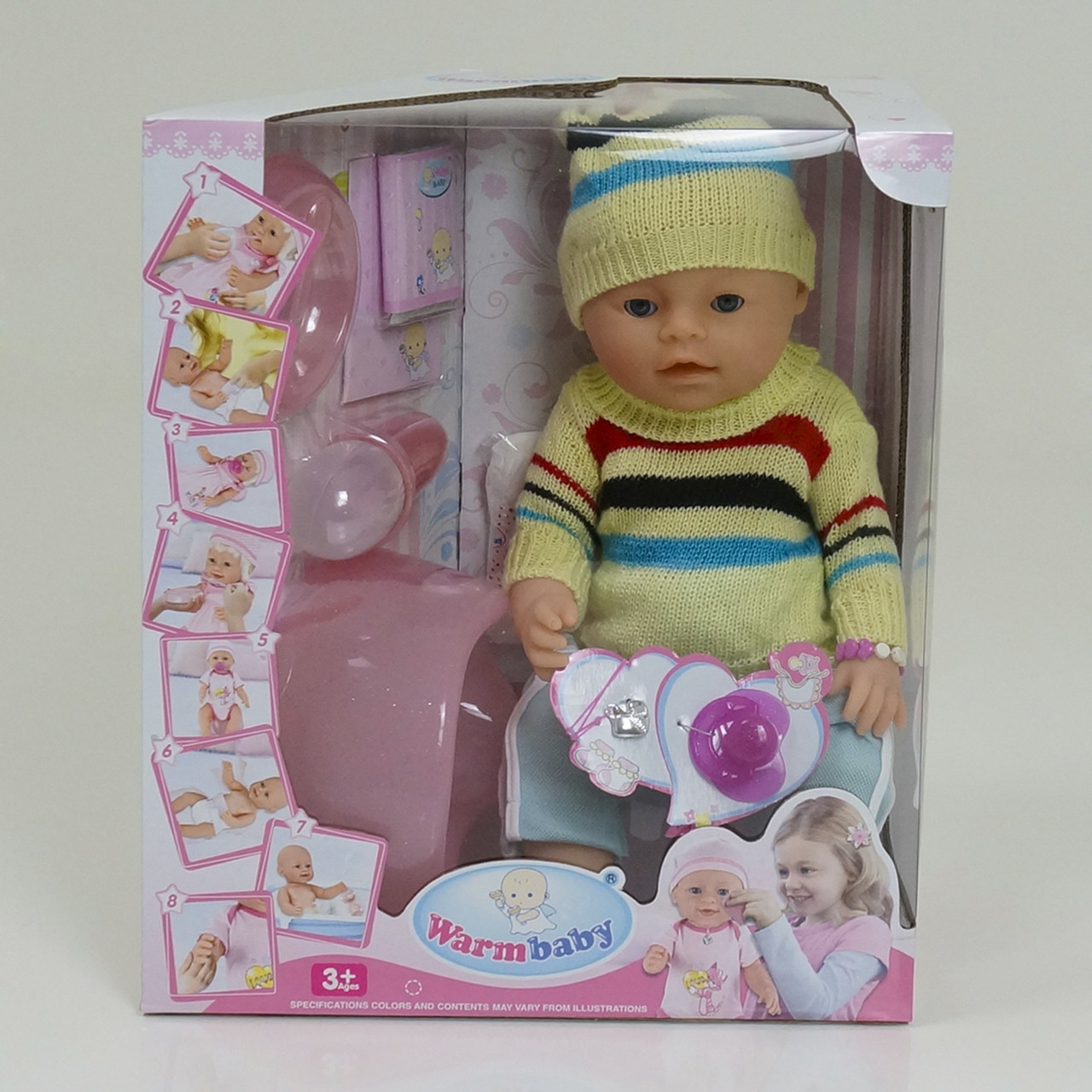 Пупс лялька Warm Baby Бебі Борн 8006 Т
