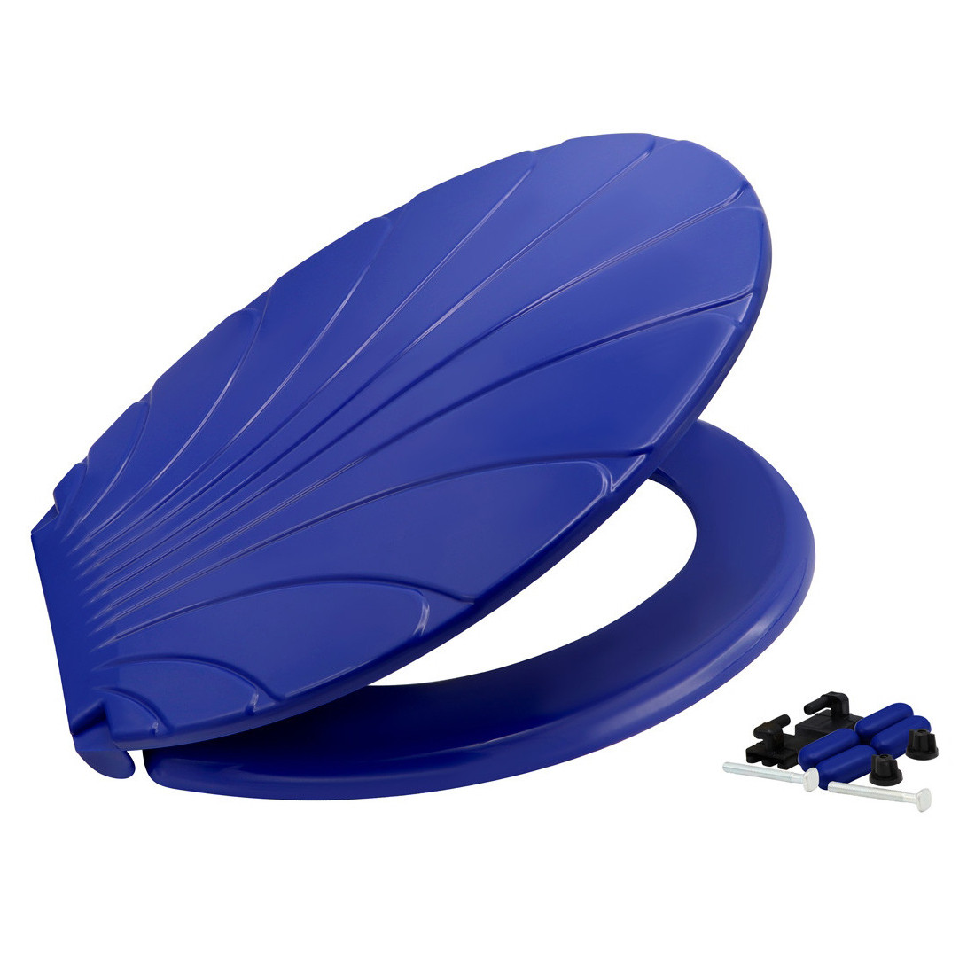Кришка сидіння для унітаза Sydanit Мушля синя поліпропілен, фото 1