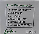 Корпус запобіжника DIN PV DC Suntree SRD-10 10x38 10gPV 1100VDC, фото 7