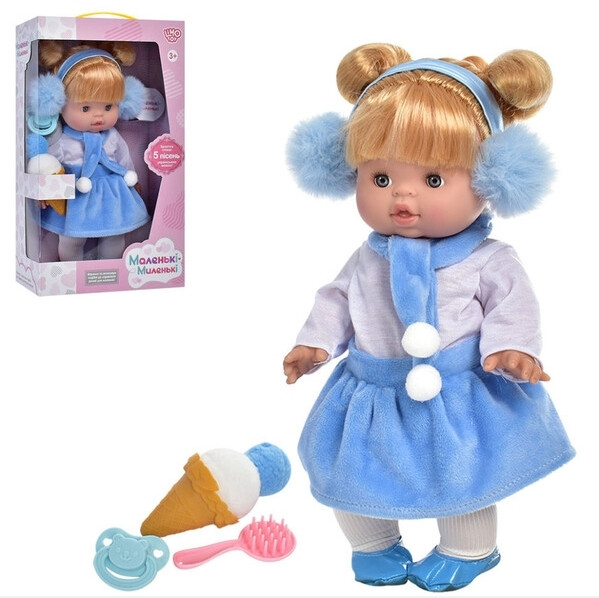 Дитяча Лялька Музична Limo Toy M 4735 українською мовою Блакитна