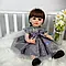 Музична вінілова лялька ручної роботи Reborn Doll у ошатній сукні (музичний чіп, видає звуки), фото 3