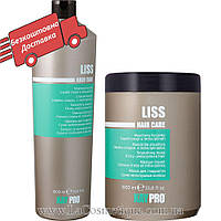 Набір для розгладження неслухняного волосся KayPro Liss HairCare Shampoo + Mask 1000 мл