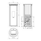 Пелетна піч для повітряного опалення з тонованим склом NORDICA Pamela Crystal BLSC — 8 кВт, фото 6