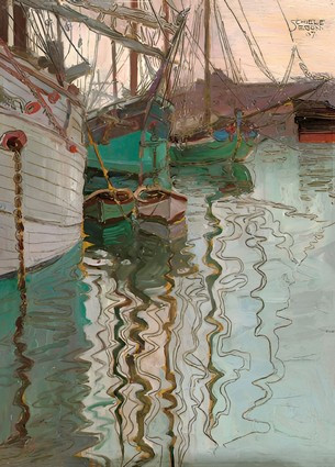 Листівка Egon Schiele - Hafen von Triest, 1907, фото 1
