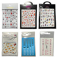 Набір наклейок для нігтів Новий Рік 6 шт