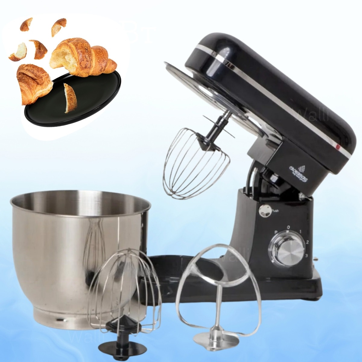 Тістоміс міксер чаша 5 л 2200 Вт. 5w1 Crownberg Тістосильна машина