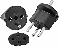 Перехідник Fisso Tipo 12 / Schuko CEE 7/7 для швейцарської вилки EU (Type F) / CH (Type J)