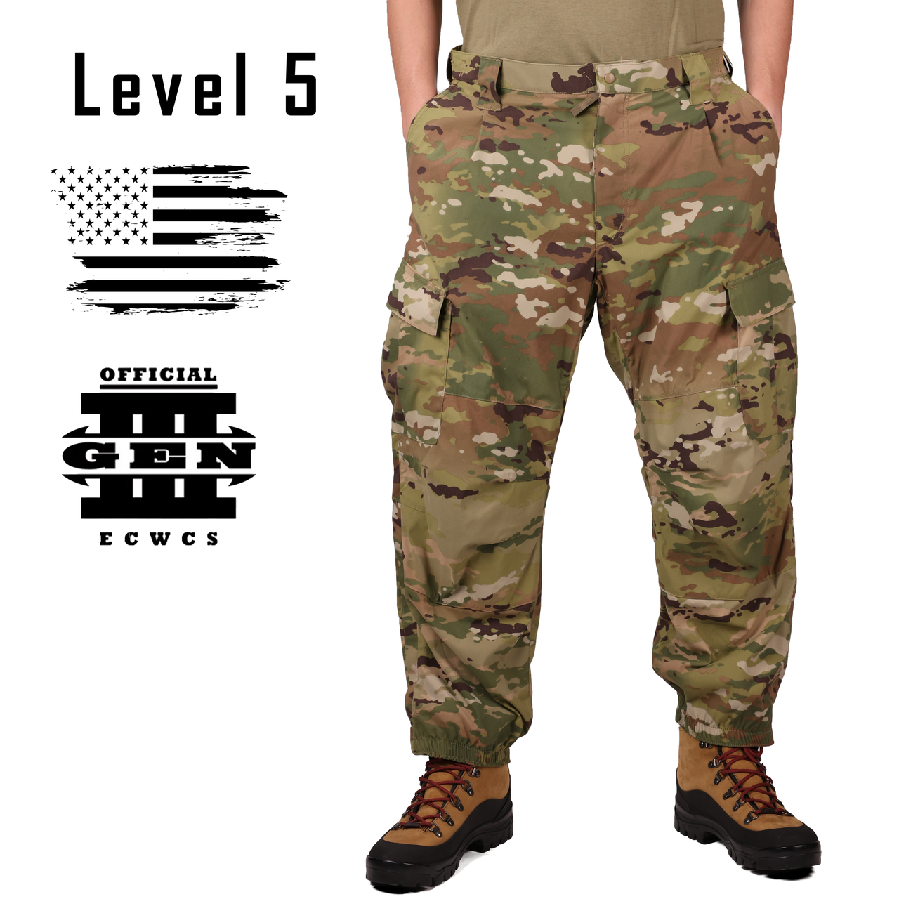 Штани ECWCS Gen III Level 5, Розмір: S/R, Колір: OCP Scorpion, Soft Shell, фото 1