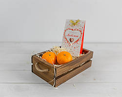 Ящик дерев’яний декоративний Скандинавія коричневий