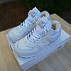 Жіночі зимові кросівки New Balance 574 White Білі Взуття Нью Беланс 574 високі шкіра тепле хутро, фото 4